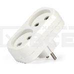 Плоский разветвитель Smartbuy (SBE-10-A02-2) 2 гнезда без заземления плоский 10А 250B, фото 1