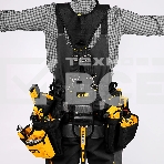 Пояс монтажника усиленный Denzel с лямками, сумки поясные, держатель для молотка, фото8