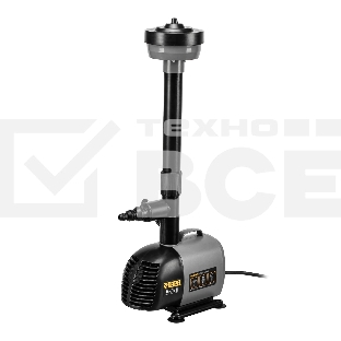 Насос фонтанный Denzel FNP110-34, 112 Вт, подъем 3,4 м, 3400 л/ч, колокольчик/каскад/гейзер