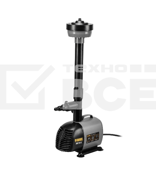 Насос фонтанный Denzel FNP110-34, 112 Вт, подъем 3,4 м, 3400 л/ч, колокольчик/каскад/гейзер