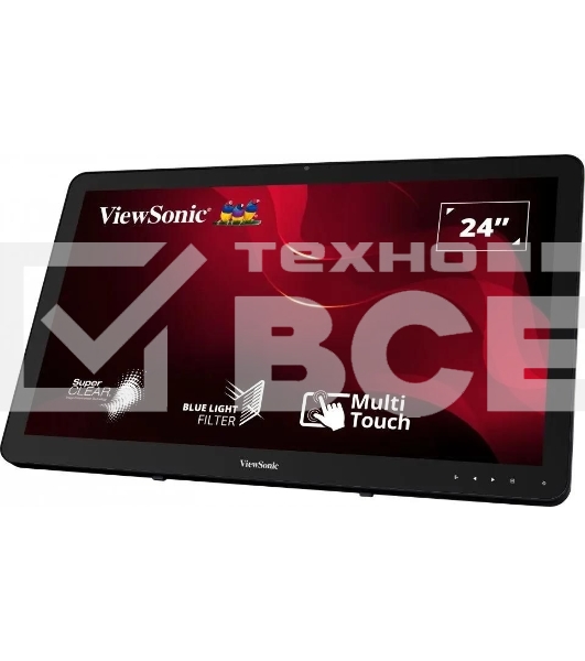 Монитор 23.6' ViewSonic TD2430 VA 1920x1080, сенсорный, 60 Гц, 5 мс, 16:9, 200 кд/м2, 1xHDMI, 1хDP, 1хVGA, USB 3.0, 1x3.5 мм, черный