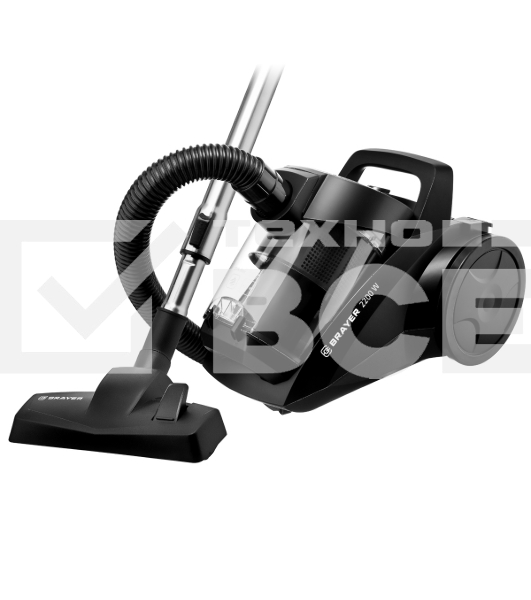 Пылесос циклонного типа BRAYER, 2200Вт, 4л, всасыв 420 Вт, Hepa, телес, 5м, паркетная щетка