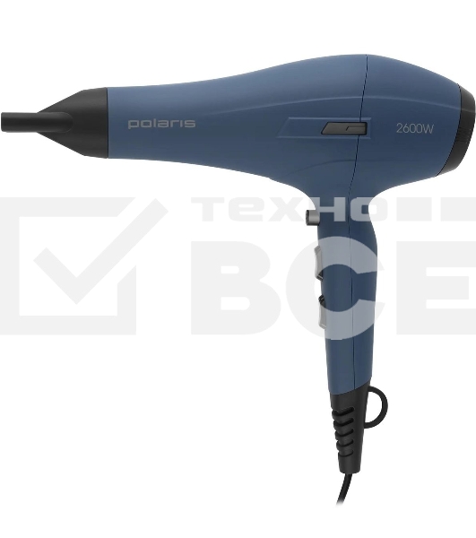 Фен Polaris PHD 2600ACi Salon Hair синий, 2600 Вт, ионизация