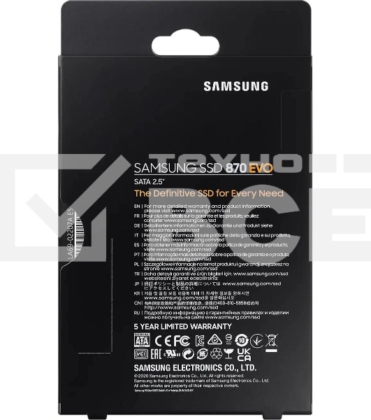Жесткий диск SSD SAMSUNG SATA2.5' 1TB 6GB/S 870 EVO MZ-77E1T0B/AM