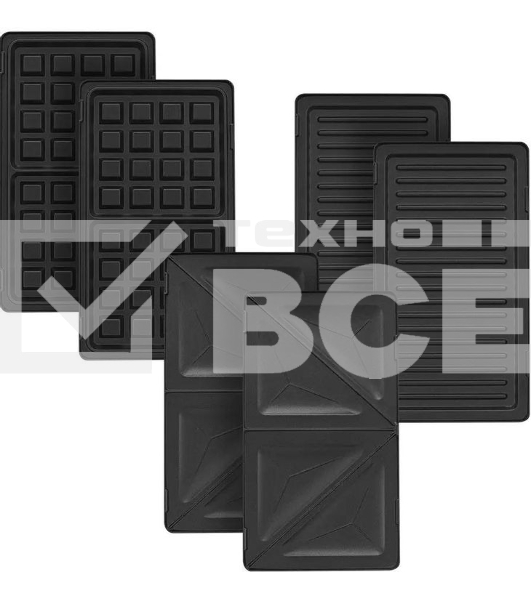 Вафельница Kitfort КТ-3611 800Вт черный/фиолетовый