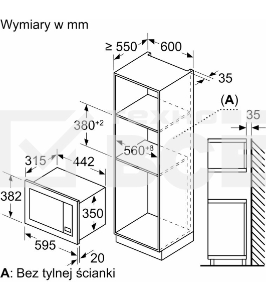 Микроволновая печь Bosch BFL623MB4 черный (встраиваемая)
