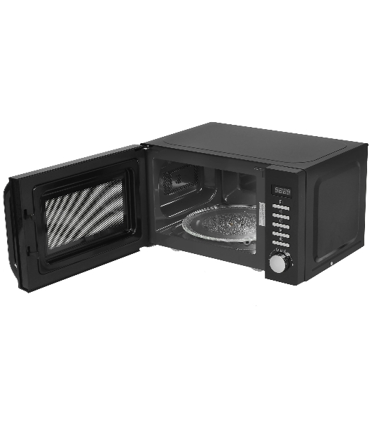 Микроволновая печь Haier HMB-DM208BA черный/серебристый, 20 л, 800 Вт, переключатели - кнопки, поворотный механизм