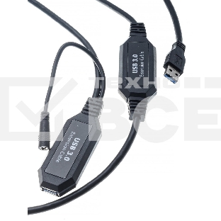 Кабель-адаптер USB3.0-repeater, удлинительный активный <Am-->Af> 10м VCOM <CU827>