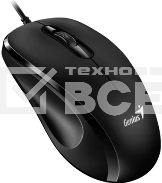 Мышь проводная Genius DX-101 черный, 1200 dpi, USB, кнопки - 3