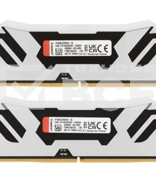 Оперативная память Kingston Fury Renegade, DDR5, 96GB (2x48GB), 6000MHz, CL32, с радиаторами, cеребристый/черный