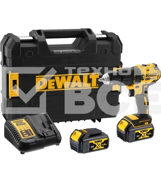 Дрель-шуруповерт DeWalt DCD778M2T-QW, Аккумуляторная, 18В, 2 АКБ, Кейс