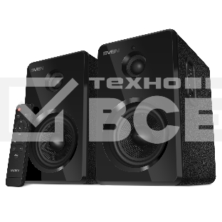Колонки SVEN SPS-730 2.0 чёрные (2x25Вт , экокожа, USB/SD, пульт ДУ, Bluetooth)