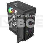 Компьютерный корпус Powercase Ultimate Black, Tempered Glass, 4x 120mm ARGB fans, ARGB HUB, чёрный, ATX  (CUB-A4), фото2