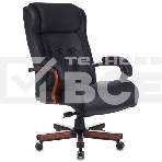Кресло руководителя Бюрократ T-9926WALNUT черный, кожа, крестовина металл/дерево, фото9