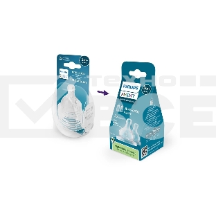 Соска для бутылочки Philips Anti-colic 3+ мес., 2 шт.