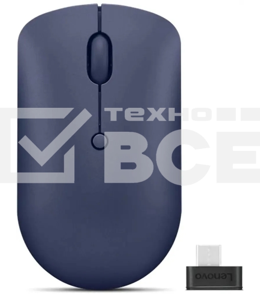 Мышь беспроводная Lenovo 540 темно-синий, 2400 dpi, радиоканал, USB-C, кнопки - 4
