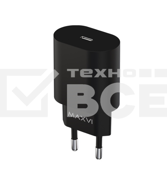 Сетевое зарядное устройство Maxvi SFC-125PD Type-C 3А 25W PD QC3.0 черный