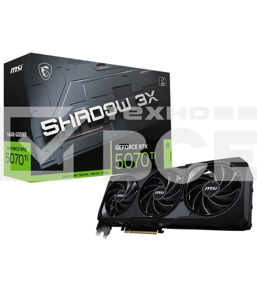Видеокарта MSI GeForce RTX 5070 Ti 16G SHADOW 3X
