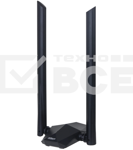 Сетевой адаптер Dahua DH-NC1800/Wi-Fi 802.11ax/2.4 ГГц до 574 Мбит.с + 5 ГГц до 1201 Мбит.с/2 антенны/USB 3.0/черный (DH-NC1800)
