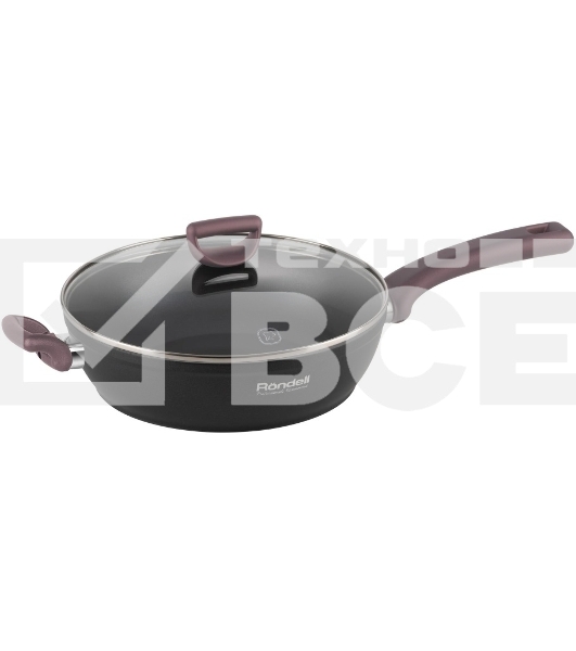 Сотейник Rondell Fest RDA-1526 d=28см (с крышкой) черный