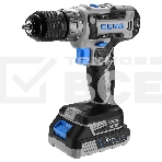 Аккумуляторная дрель-шуруповерт DEKO DKCD20V ONE + в кейсе + набор 63 инструмента для дома, 20В, 2x2.0Ач, фото 1