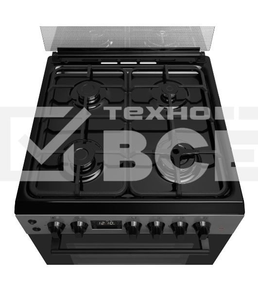 Плита комбинированная Maunfeld MGC60ECGR05 серый, газовых конфорок 4 шт, духовка электрическая 65 л, 60 см x 85 см x 64 см