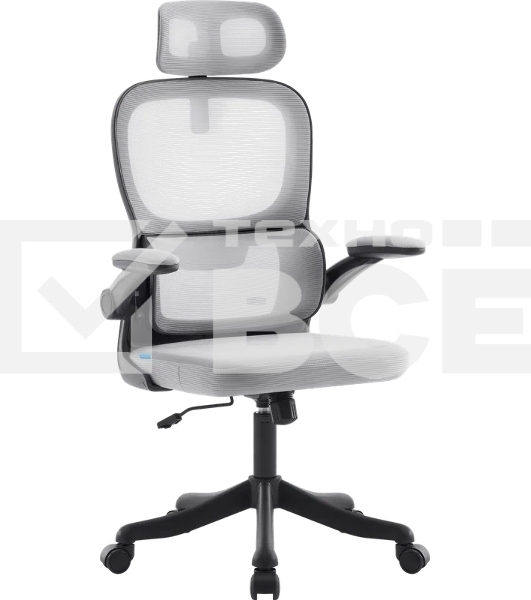 Кресло офисное Defender Varna серый, класс 2, сетка, подголовн