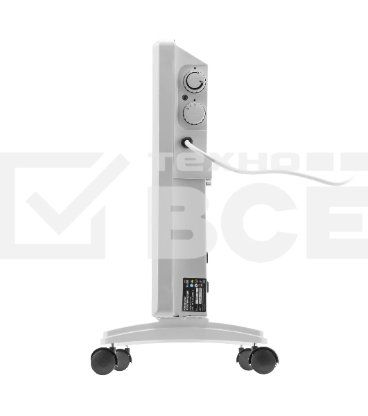Конвектор электрический MTX CH-2000, белый, 2000 Вт, 25 м2, термостат