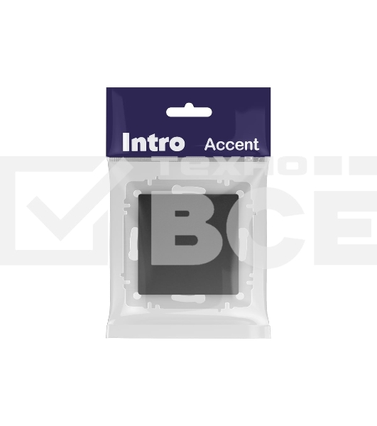 Выключатель Intro Accent 6-101-05 10А-250В IP20 СУ AL/CU антрацит Б0063458