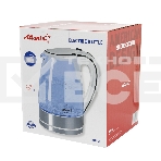 Чайник Atlanta, ATH-691 белый, стекло Стекло, 2,0л, 2000 Вт, иллюминация, быстрое закипание, фильтр от накипи, защита от перегрева., фото2