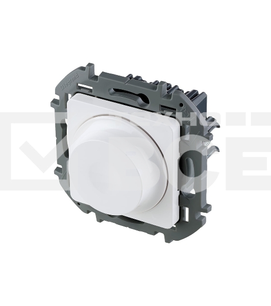 Светорегулятор поворотный Legrand без нейтрали, 300 Вт, белый