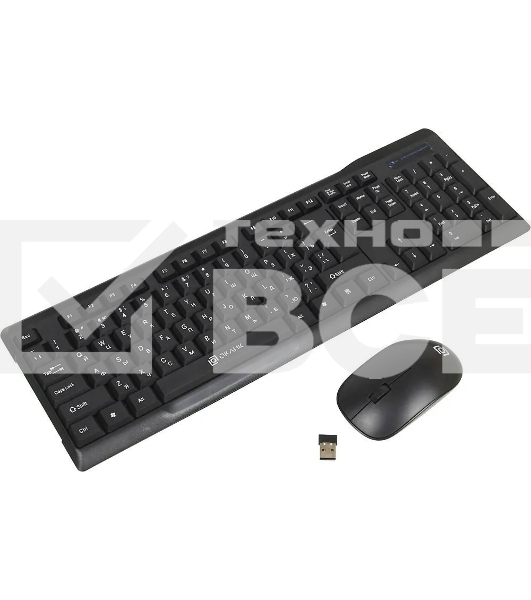 Комплект клавиатура+мышь Oklick 230M беспроводной, USB, 1000 DPI, чёрный