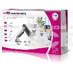 Кронштейн для мониторов Ultramounts UM717 серебристый 17'-49' макс.18кг крепление к столешнице поворот и наклон, фото2