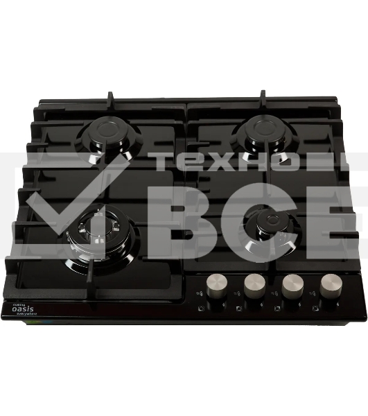 Газовая варочная поверхность Oasis P-MBRT черный