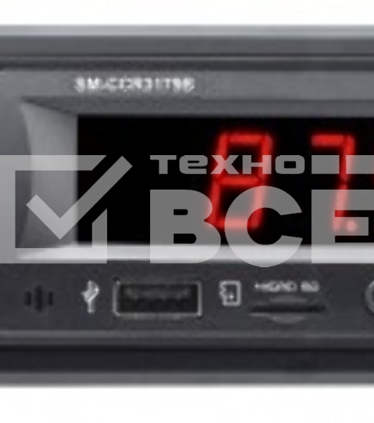 Автомагнитола Soundmax SM-CCR3179B, 1 DIN, Bluetooth, USB Type-A, AUX