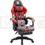 Кресло игровое Defender Colran черный/красный, класс 4, PU, подножка, фото 1