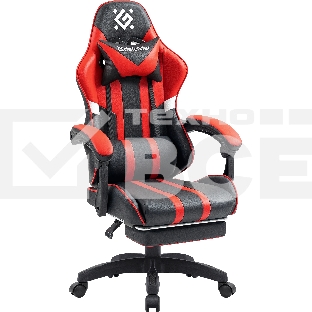 Кресло игровое Defender Colran черный/красный, класс 4, PU, подножка