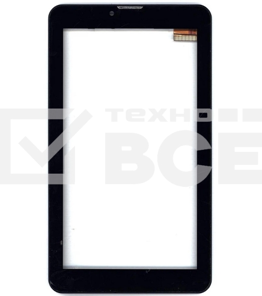 Сенсорное стекло (тачскрин) для Irbis TX76. черное с рамкой