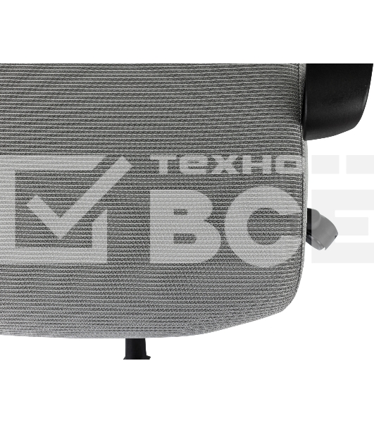 Кресло руководителя Бюрократ Wise серый, сетка/ткань, с подголов. крестов. пластик