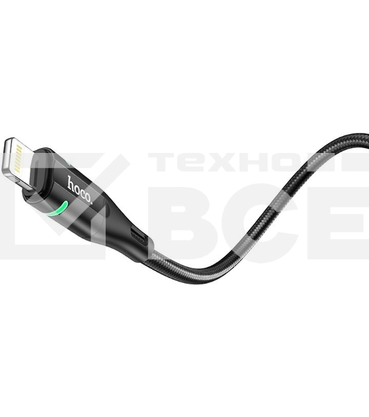 Кабель Hoco U93 Shadow iP USB (m)-Lightning (m) 1.2м черный коробка