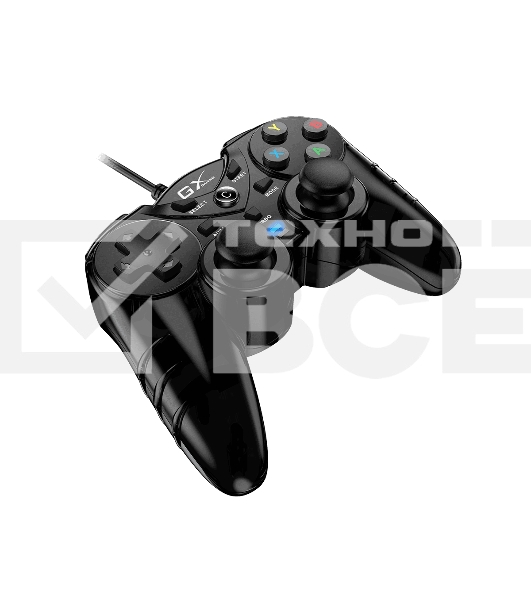Геймпад Genius GX-17UV, (PC, PlayStation 3), two vibration motors, 2 joysticks, cable: 1.8 m, color: black
