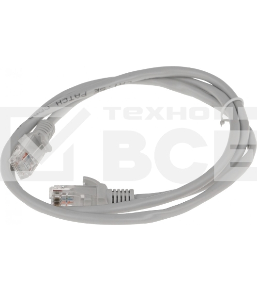 Патч-корд Premier PP12-1M 1000Гбит/с UTP 4 пары cat.5E CCA molded 1м серый RJ-45 (m)-RJ-45 (m)