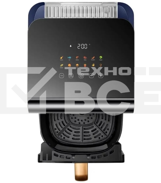 Аэрогриль Panasonic NF-CC600ATS черный, 1450 Вт, 6 л, упр. - сенсор, программ - 11