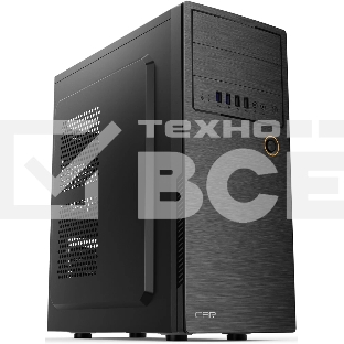 Компьютерный корпус ATX Miditower CBR PCC-ATX-E180-USB32-USB22-450W E180, c БП ATX450-12EC (450W/120mm), 2*USB 3.0, 2*USB 2.0, HD Audio+Mic, Black