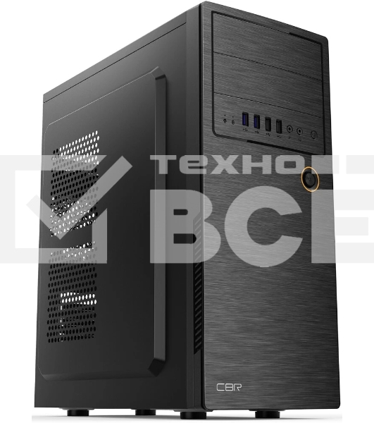 Компьютерный корпус ATX Miditower CBR PCC-ATX-E180-USB32-USB22-450W E180, c БП ATX450-12EC (450W/120mm), 2*USB 3.0, 2*USB 2.0, HD Audio+Mic, Black