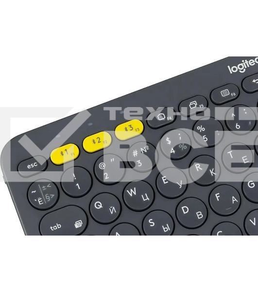 Клавиатура Logitech K380 беспроводная, Bluetooth, темно-серый
