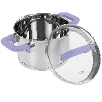 Кастрюля Lara LR02-254 Лаванда 5 л, 22 см, с крышкой, нержавеющая сталь, фото2