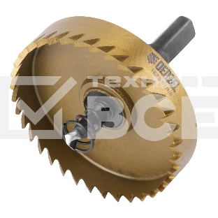 Коронка по металлу Denzel HSS, 63 мм, нитридтитановое покрытие