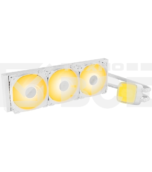 Система жидкостного охлаждения Water Cooling System Geometric Future Eskimo Pro 360 (240W, 360мм, ARGb, белый/Fans: 3x120мм, 80.81CFM, 34.2dBA, 2000RPM/Pump height 54мм, 3200RPM, Rad thickness 27мм/S: 1851, 1700, 1200, 115X, 2011, 2066, AM5, AM4)