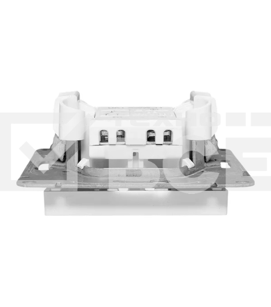 Механизм выключателя EKF UP1-SWW-11 одноклавишный, проходной, белый Эпика